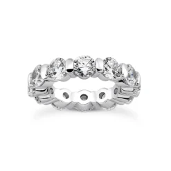 Thin Platinum Diamond Eternity Band 2.40ct