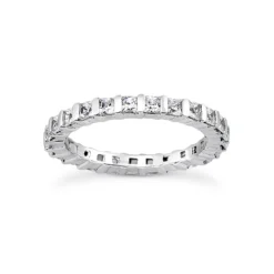 Thin Platinum Diamond Eternity Band 3.23ct