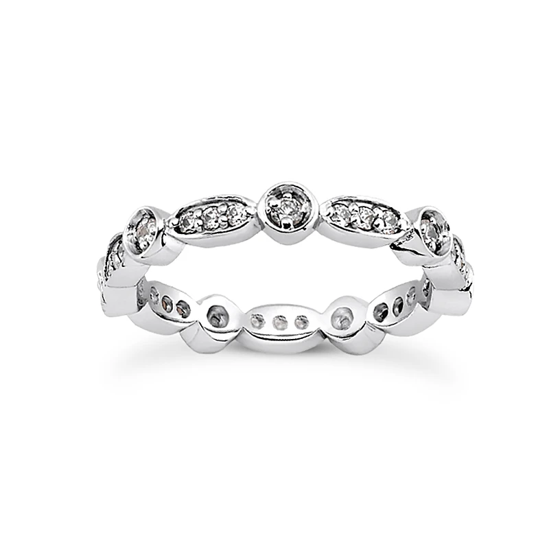 Platinum Diamond Eternity Ring 0.42ct 3 Platinum Diamond Eternity Ring 0.42ct