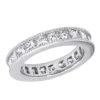 Platinum Princess Cut Diamond Eternity Ring 3.74ct -Outlet Radiant Bijou Store platinum diamond eternity ring 374ct p 30419 wh