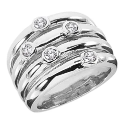 Platinum Diamond Right Hand Ring 0.50ct
