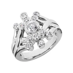 Platinum Diamond Right Hand Ring 0.70ct