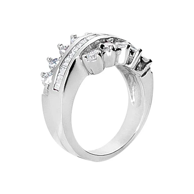 Platinum Diamond Right Hand Ring 2ct 4 Platinum Diamond Right Hand Ring 2ct - Image 2