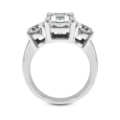 Thin Platinum Diamond Three Stones Engagement Ring 0.70ct 2.5mm -Outlet Radiant Bijou Store platinum diamond three stones engagement ring 070ct p 33008 additional white