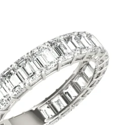 Platinum Emerald Cut Diamond Eternity Band For Women 4ct Anniversary Ring -Outlet Radiant Bijou Store platinum emerald cut diamond eternity band for women 4ct anniversary ring box