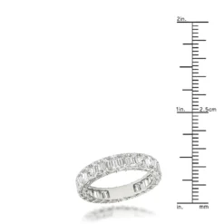 Platinum Emerald Cut Diamond Eternity Band For Women 4ct Anniversary Ring -Outlet Radiant Bijou Store platinum emerald cut diamond eternity band for women 4ct anniversary ring ruler