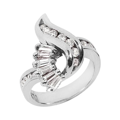 Platinum Ladies Diamond Ring 0.86ct 12.6mm 3 Platinum Ladies Diamond Ring 0.86ct 12.6mm