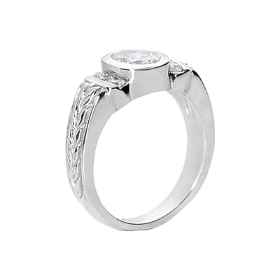 Platinum Ladies Diamond Ring 1.18ct 4 Platinum Ladies Diamond Ring 1.18ct - Image 2