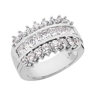 Platinum Ladies Diamond Ring 2.31ct 11.8mm 3 Platinum Ladies Diamond Ring 2.31ct 11.8mm