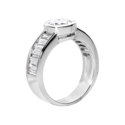 Platinum Ladies Diamond Ring 2.68ct -Outlet Radiant Bijou Store platinum ladies diamond ring 268ct p 32485 back white 20220426