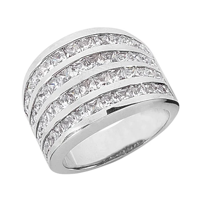 Platinum Ladies Diamond Ring 3.16ct 3 Platinum Ladies Diamond Ring 3.16ct