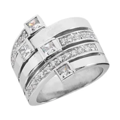 Platinum Right Hand Diamond Ladies Ring 1.16ct