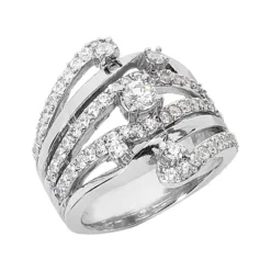 Platinum Right Hand Ladies Diamond Ring 1.18ct