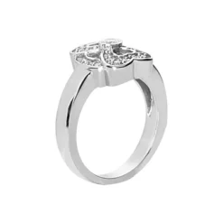 Wide 13.2mm Platinum Round Diamond Ladies Ring 0.34ct 5 Wide 13.2mm Platinum Round Diamond Ladies Ring 0.34ct -Outlet Radiant Bijou Store platinum round diamond ladies ring 034ct p 32499 back white 20220426