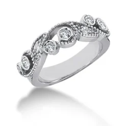 Platinum Round Diamond Ladies Ring 0.36ct