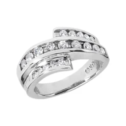 Platinum Round Diamond Ladies Ring 0.56ct 10.9mm