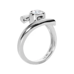 Platinum Round Diamond Ladies Ring 0.75ct 14.9mm -Outlet Radiant Bijou Store platinum round diamond ladies ring 075ct p 32597 back white 20220426