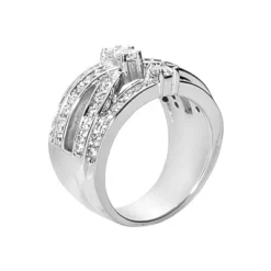Platinum Round Diamond Ladies Ring 0.88ct 5 Platinum Round Diamond Ladies Ring 0.88ct -Outlet Radiant Bijou Store platinum round diamond ladies ring 088ct p 32857 back white 20220426