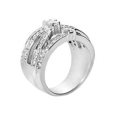 Platinum Round Diamond Ladies Ring 0.88ct 4 Platinum Round Diamond Ladies Ring 0.88ct - Image 2