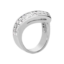 Platinum Round Diamond Ladies Ring 1.05ct 13mm -Outlet Radiant Bijou Store platinum round diamond ladies ring 105ct p 32145 back white 20220426