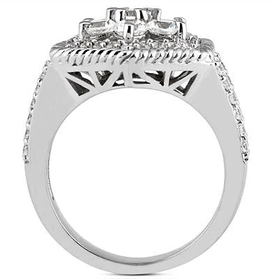 Platinum Round Diamond Ladies Ring 1.65ct 8.3mm 4 Platinum Round Diamond Ladies Ring 1.65ct 8.3mm - Image 2