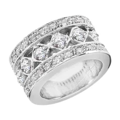 Platinum Round Diamond Ladies Ring 1.83ct 11.3mm