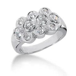Platinum Round Diamond Ladies Ring 1.88ct