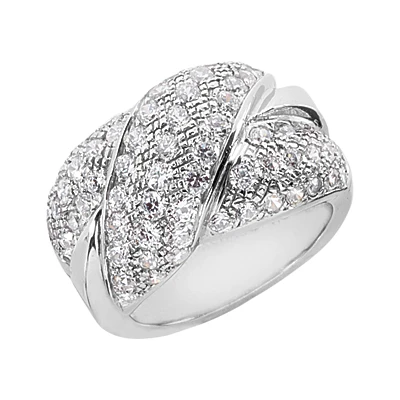 Platinum Round Diamond Ladies Ring 2.07ct 3 Platinum Round Diamond Ladies Ring 2.07ct