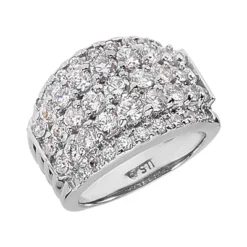 Platinum Round Diamond Ladies Ring 2.25ct 14.3mm