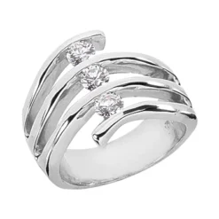 Platinum Round Diamond Right Hand Ladies Ring 0.30ct
