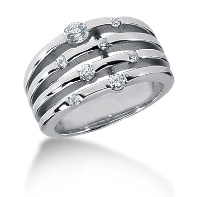 Platinum Round Diamond Right Hand Ladies Ring 0.38ct 3 Platinum Round Diamond Right Hand Ladies Ring 0.38ct