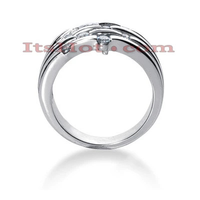 Platinum Round Diamond Right Hand Ladies Ring 0.38ct 4 Platinum Round Diamond Right Hand Ladies Ring 0.38ct - Image 2