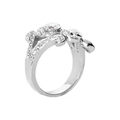 Platinum Round Diamond Right Hand Women's Ring 1.17ct -Outlet Radiant Bijou Store platinum round diamond right hand womens ring 117ct p 31592 back white 20220426