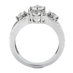 Platinum Round Diamond Right Hand Women's Ring 1ct -Outlet Radiant Bijou Store platinum round diamond right hand womens ring 1ct p 31624 additional white