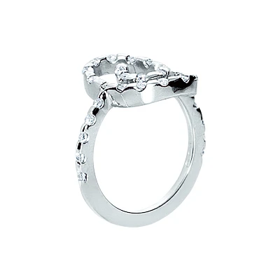 Platinum Swirl Diamond Ladies Ring 0.45ct 4 Platinum Swirl Diamond Ladies Ring 0.45ct - Image 2