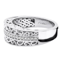 Platinum Women's Diamond Ring 0.22ct -Outlet Radiant Bijou Store platinum womens diamond ring 022ct p 32777back 20210228