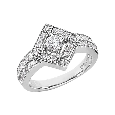 Platinum Women's Diamond Ring 0.60ct 12.9mm 3 Platinum Women's Diamond Ring 0.60ct 12.9mm