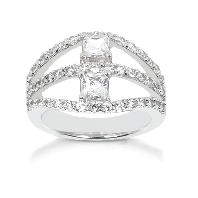 Platinum Women's Diamond Ring 1.90ct 3 Platinum Women's Diamond Ring 1.90ct