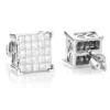 Princess Cut Diamond Earrings Studs 14K White Gold 1.38ct -Outlet Radiant Bijou Store princess cut diamond earrings 14k 138ct p 45691 wh