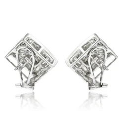 Princess Cut Diamond Earrings 2.50ct 14K White Gold 11 Princess Cut Diamond Earrings 2.50ct 14K White Gold -Outlet Radiant Bijou Store princess cut diamond earrings 250ct 14k gold p 42702 backwh