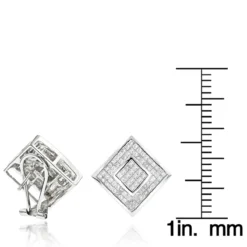 Princess Cut Diamond Earrings 2.50ct 14K White Gold 13 Princess Cut Diamond Earrings 2.50ct 14K White Gold -Outlet Radiant Bijou Store princess cut diamond earrings 250ct 14k gold p 42702 rulerwh