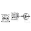 Princess Cut Diamond 18K White Gold Stud Earrings 1ct -Outlet Radiant Bijou Store princess cut diamond platinum stud earrings 1ct wh
