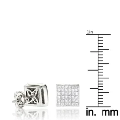 Princess Cut Diamond Stud Earrings 14K White Gold 1.65ct Invisible Setting 13 Princess Cut Diamond Stud Earrings 14K White Gold 1.65ct Invisible Setting -Outlet Radiant Bijou Store princess cut diamond stud earrings 14k 165ct invisible setting rulerwh