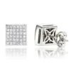 Princess Cut Diamond Stud Earrings 14K White Gold 1.65ct Invisible Setting 1 Princess Cut Diamond Stud Earrings 14K White Gold 1.65ct Invisible Setting -Outlet Radiant Bijou Store princess cut diamond stud earrings 14k 165ct invisible setting wh