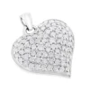 Ladies Puffed 14K White Gold Diamond Heart Pendant 1.5ct -Outlet Radiant Bijou Store puffed hearts 14k diamond heart pendant 150ct p 40939 wh