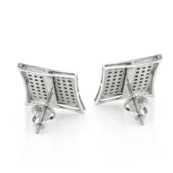 Real Diamond Earrings 10K White Gold Round Diamond Earrings 0.52ct -Outlet Radiant Bijou Store real diamond earrings 10k round diamond earrings 052ct p 6889 backwh