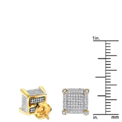 Real Diamond Earrings 14K Yellow Gold Diamond Stud Earrings 0.7 -Outlet Radiant Bijou Store real diamond earrings 14k diamond stud earrings 082 p 6906 rulerye