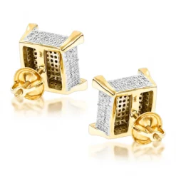 14K Yellow Gold Diamond Stud Earrings 0.85ct 11 14K Yellow Gold Diamond Stud Earrings 0.85ct -Outlet Radiant Bijou Store real diamond earrings 14k diamond stud earrings 115 p 6905 backye