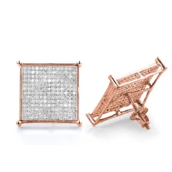 10K White Gold Hip Hop Diamond Earrings 1.13ct -Outlet Radiant Bijou Store real hip hop jewelry diamond earrings 10k 113ct p 41210 ro