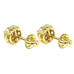 Round Cluster Diamond Earrings Studs 0.75ct 14K Yellow Gold -Outlet Radiant Bijou Store round cluster diamond earrings studs 063ct 14k gold backye